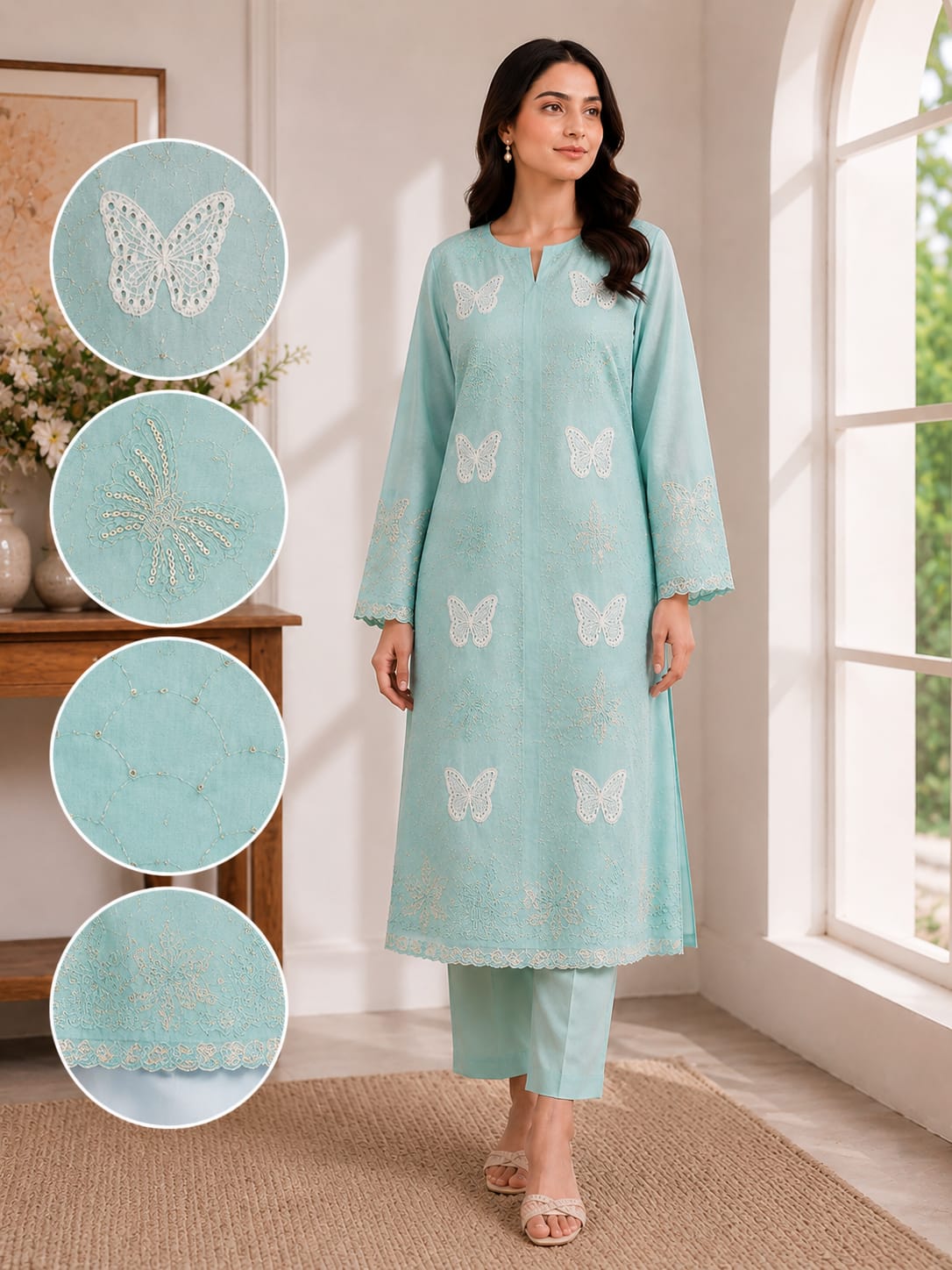 LAWN EMBROIDERED 2pc d 1560