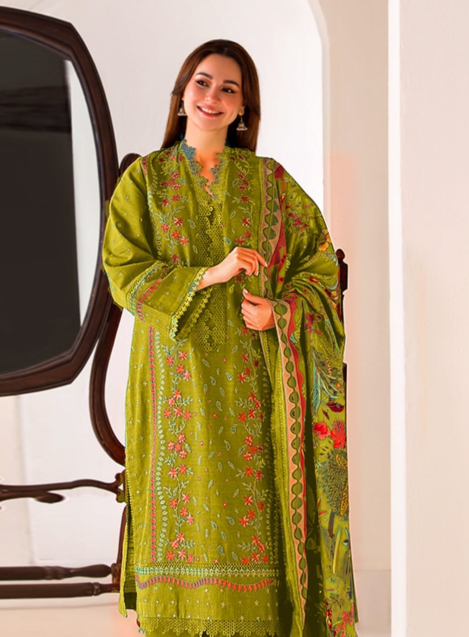 LIBAS  LAWN 3PC EMBROIDERED 1493