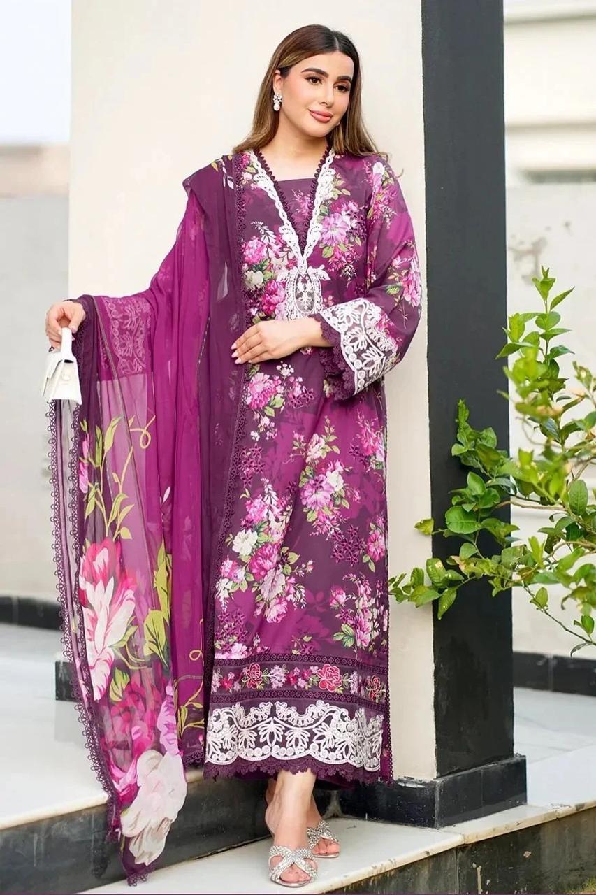 Maria.b Lawn Fabric 3Pc unstitch D-1764