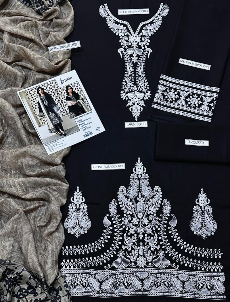 LIBAS  LAWN 3PC EMBROIDERED 1505