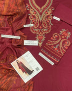 LIBAS  LAWN 3PC EMBROIDERED 1484