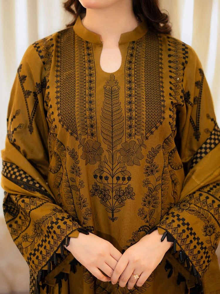 LIBAS  LAWN 3PC EMBROIDERED 1481