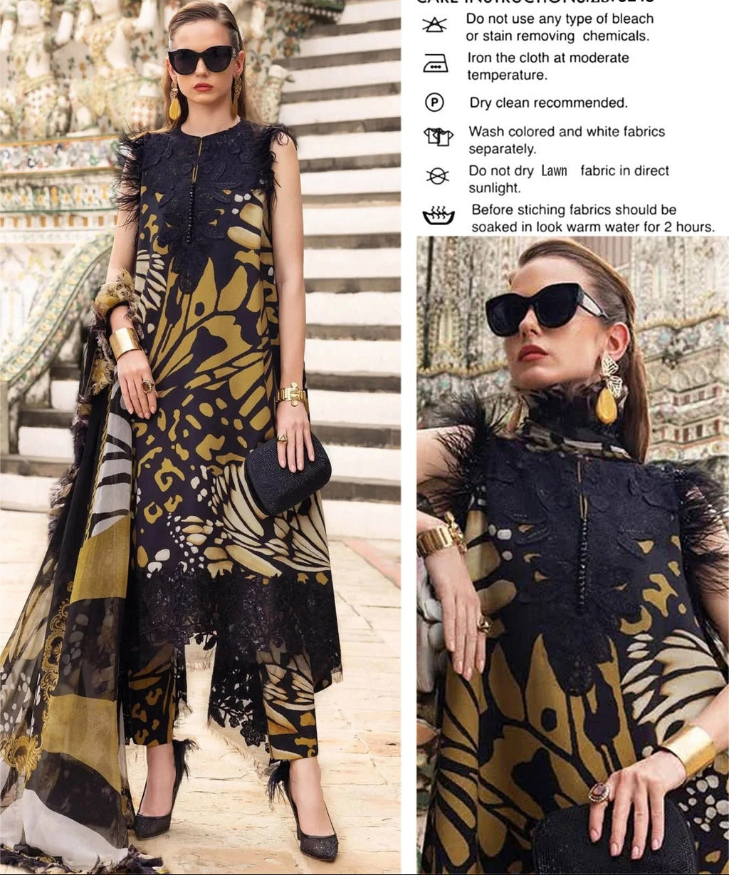 Maria b Lawn 3pc Unstich D-1780