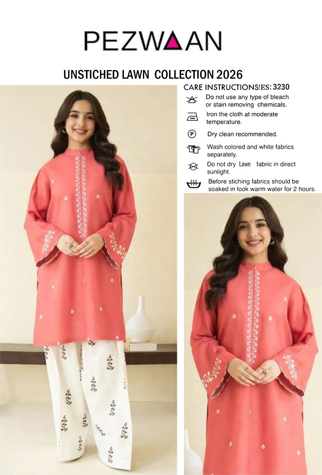 Pezwan Lawn Embroidered 2pc D1661