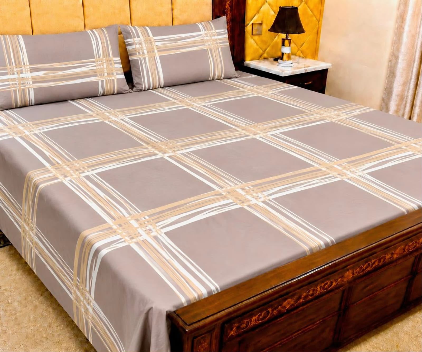 Cotton 3pc bedsheet king size bd 5004