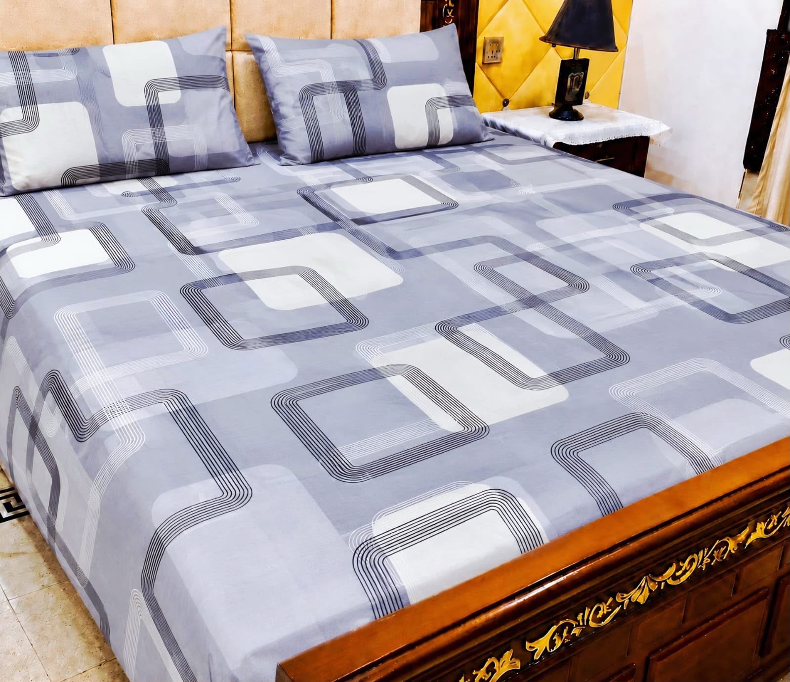 Cotton 3pc bedsheet king size bd 5045