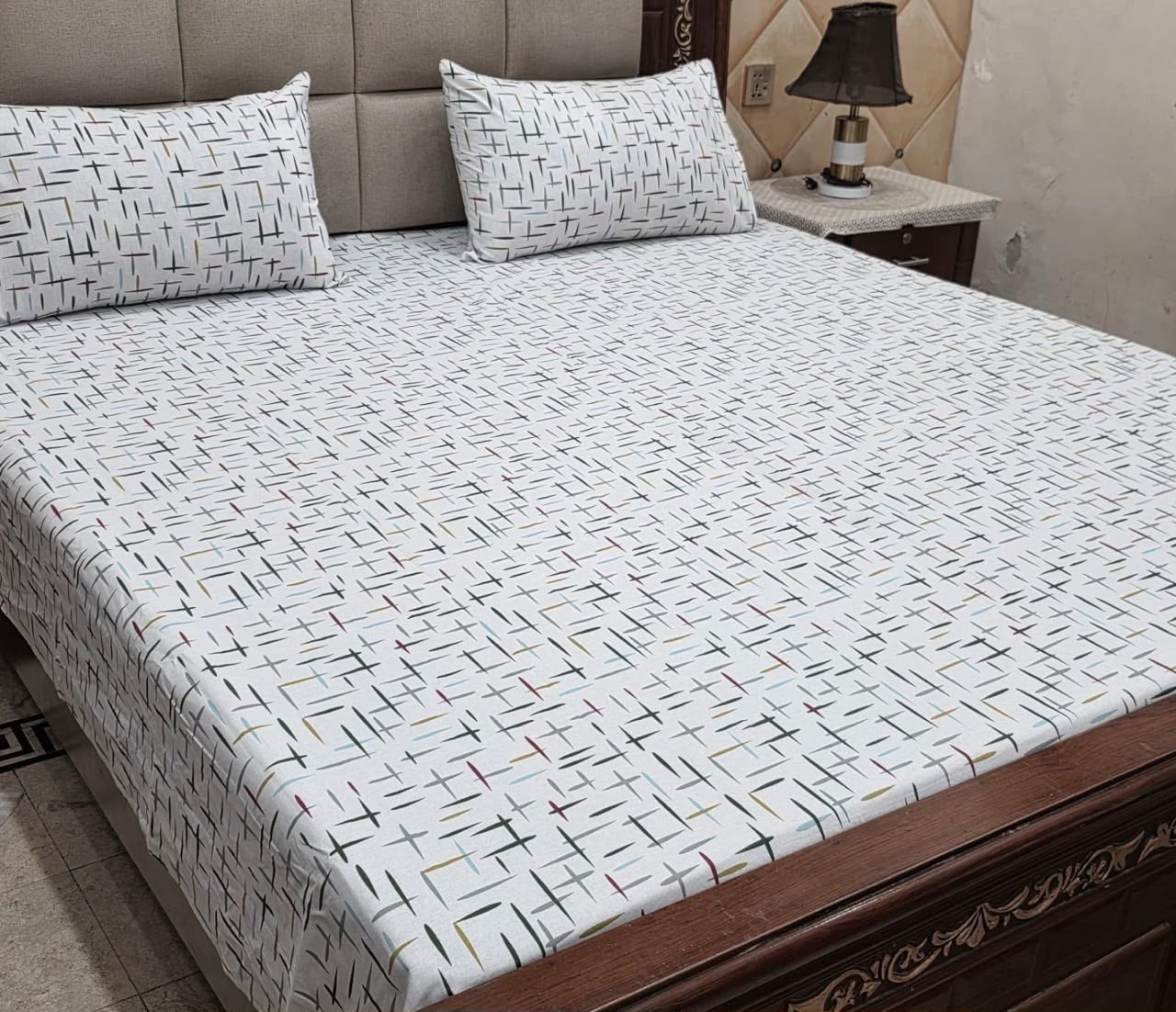 Cotton 3pc bedsheet king size bd 5052