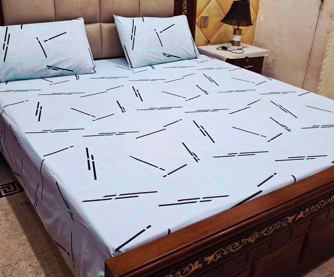 Cotton 3pc bedsheet king size bd 5073