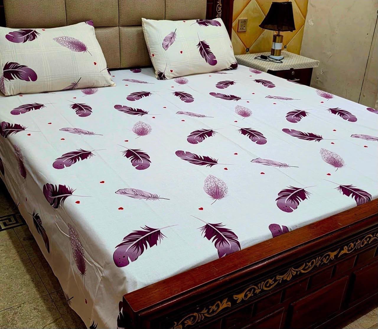 Cotton 3pc bedsheet king size bd 5084