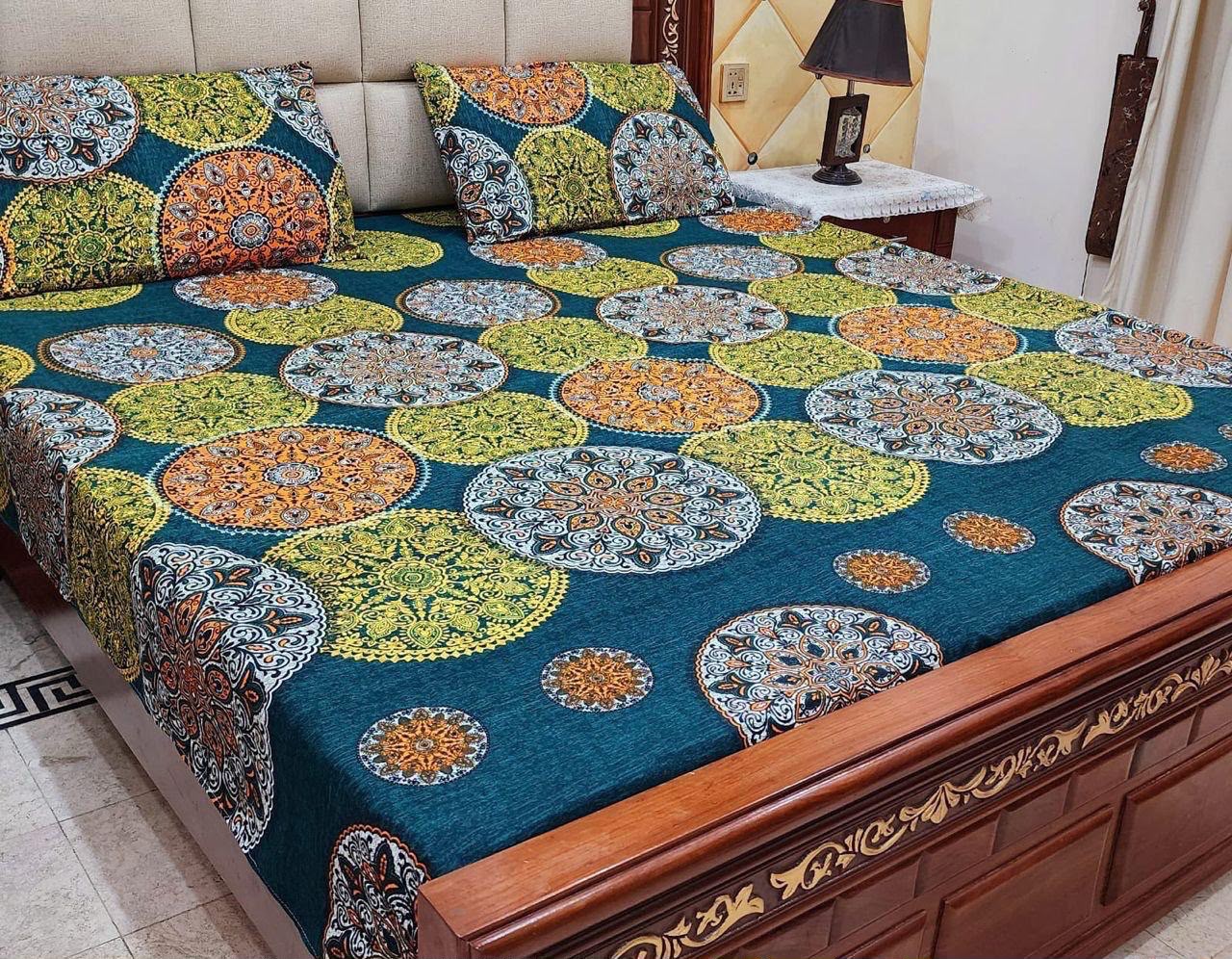 Crystal cotton 3pc king size bedsheet bd 6025