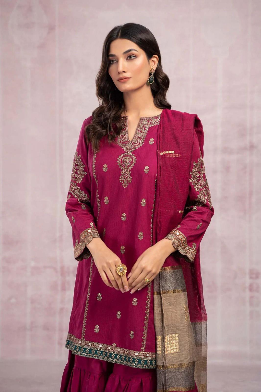 LIBAS  LAWN 3PC EMBROIDERED 1486