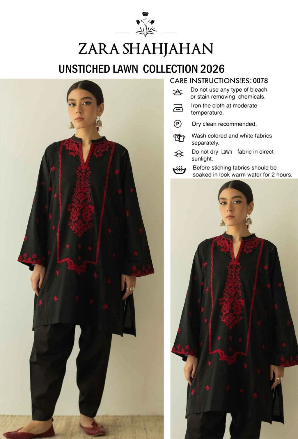 LAWN EMBROIDERED 2pc 1648
