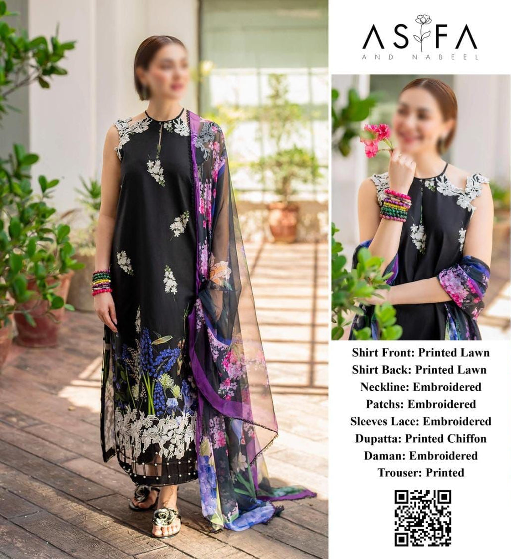 ASIFA & NABEEL Lawn embroidery D-1724