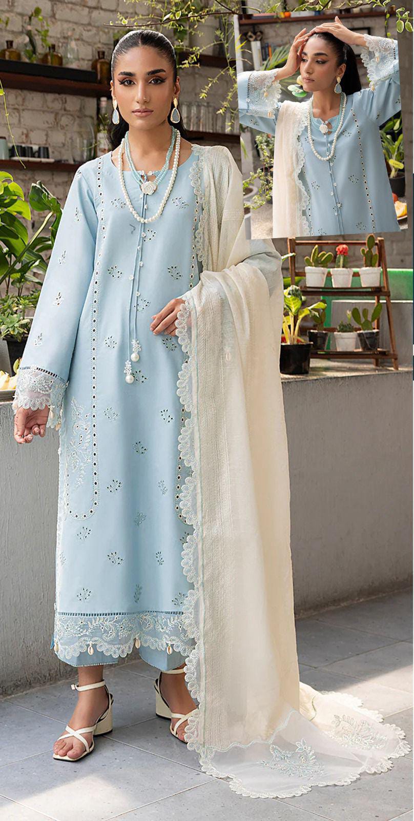 IZEL Lawn  chikenkari 1341