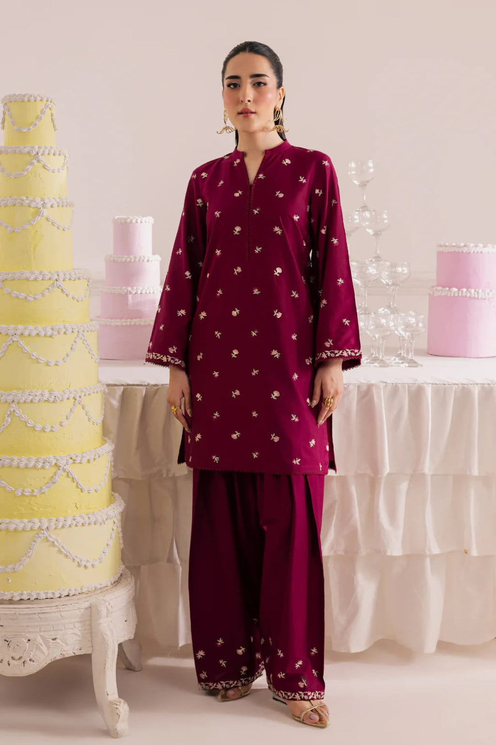 Premium quality 2pc Lawn Embroidery unstitch d1839
