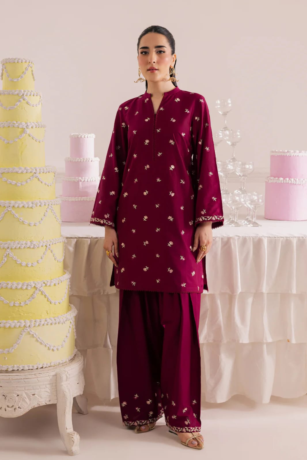 Premium quality 2pc Lawn Embroidery unstitch d1839