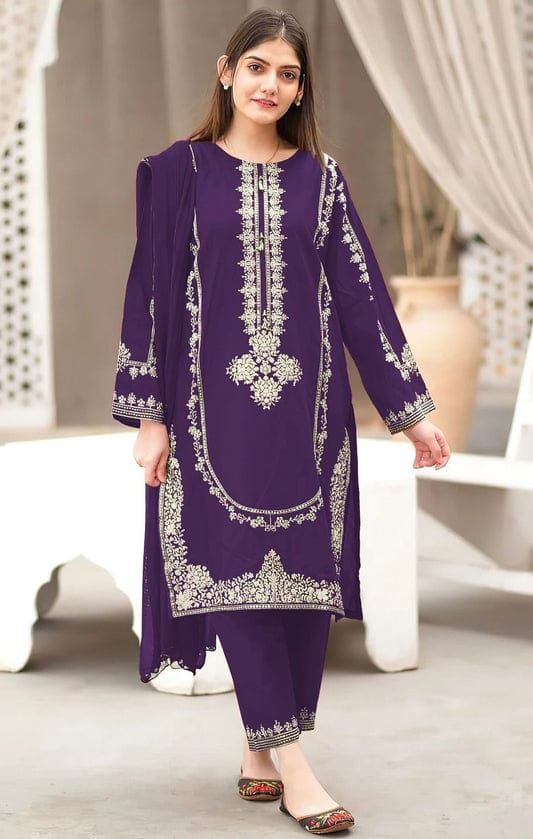 Premium quality 2pc Lawn Embroidery unstitch d1841