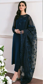 Baroque  Chiffon With Sequence Work D-1714