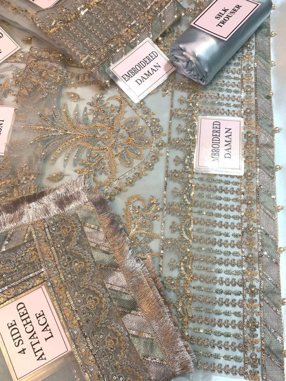 GULAAL ORGANZA EMBROIDERED D-1707