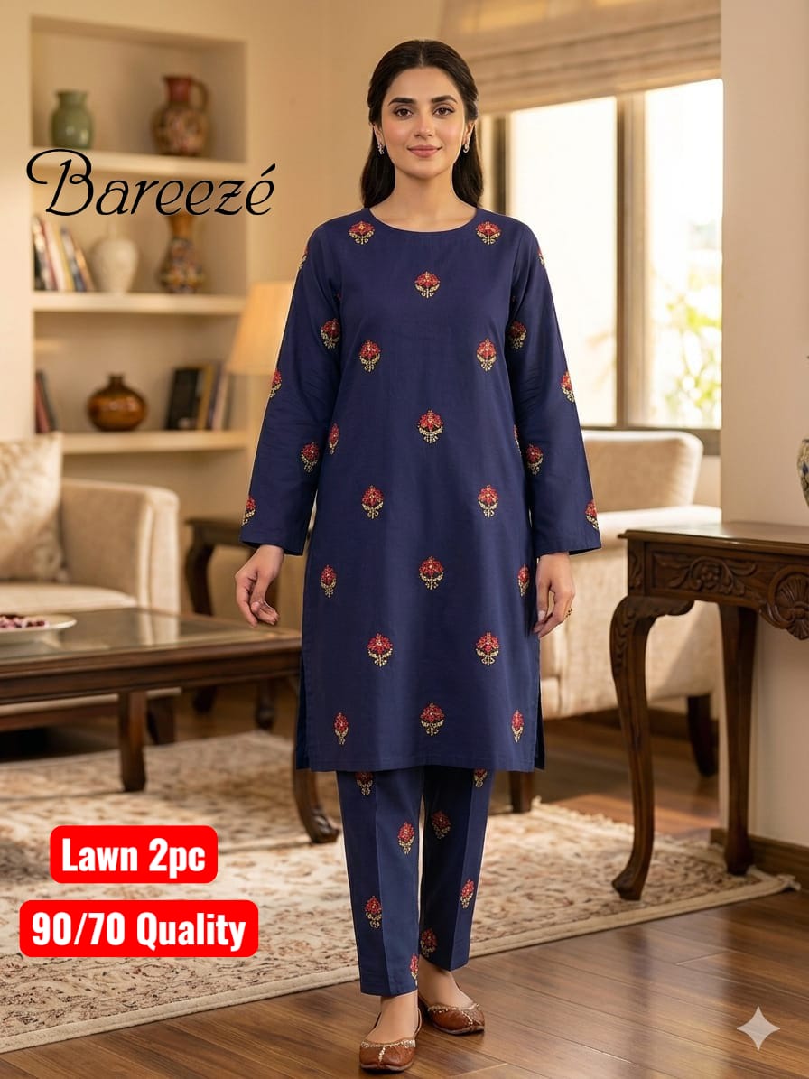 Bareeze Lawn 2pc Unstich D-1769-7