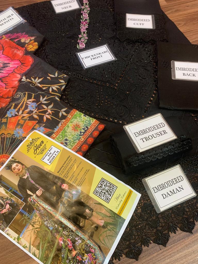 Heer Collection Lawn Suit Design 78 | Heavy Chikankari Embroidery | Silk Dupatta | Summer Collection