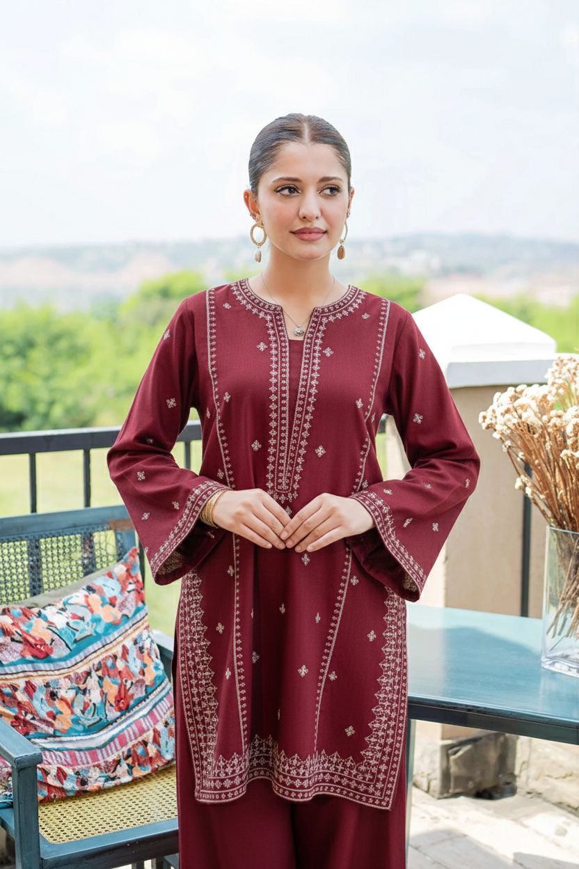 LAWN EMBROIDERED 2pc 1478