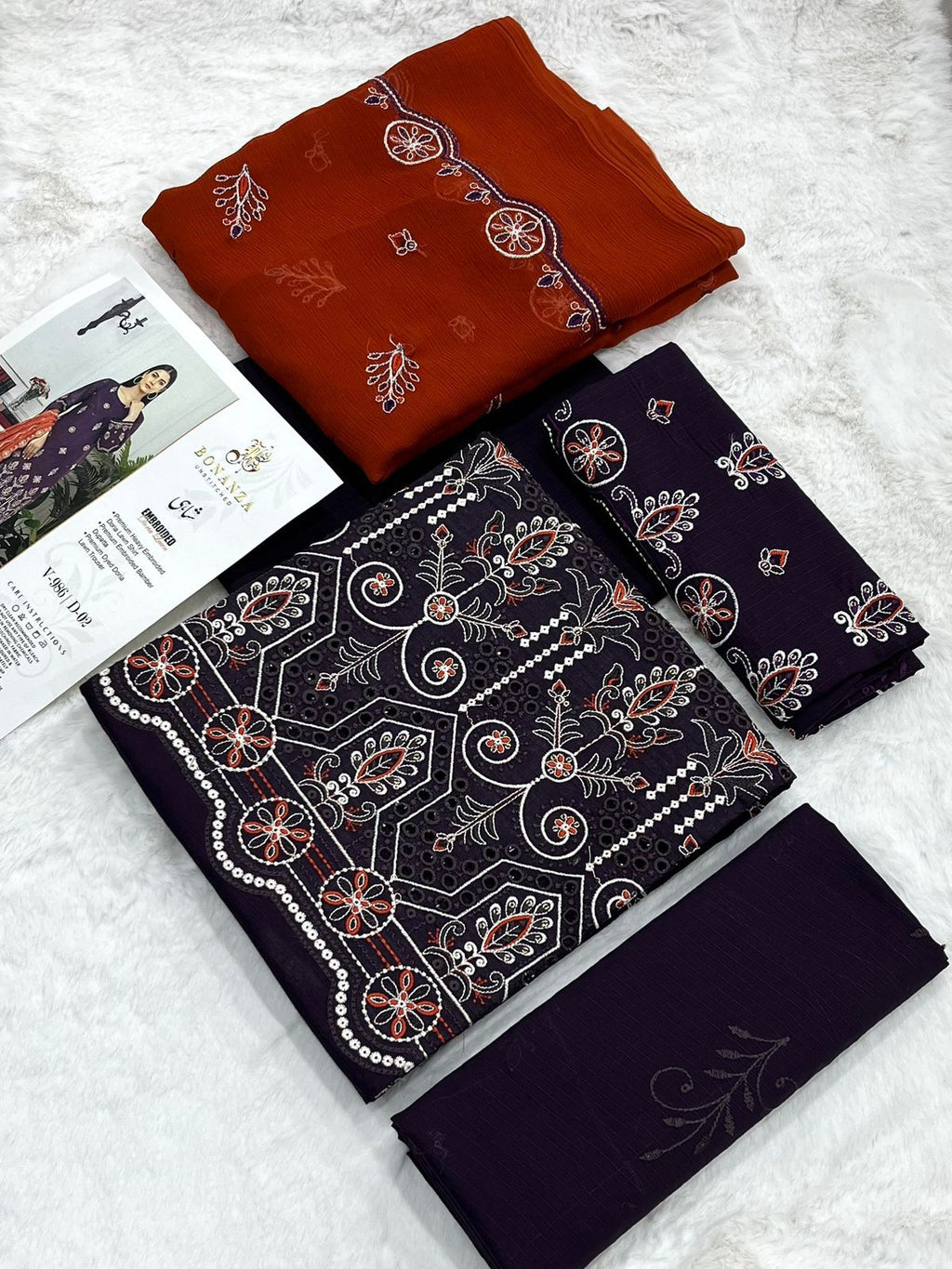 Bonazna Shahi Lawn 3pc Unstich D-1771-2