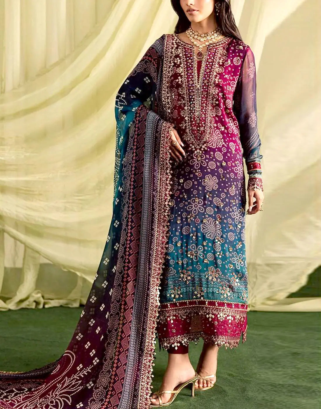 Nureh Al Nisa Lawn Embroidery Collection 1576
