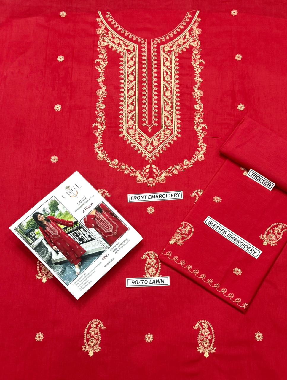 LAWN EMBROIDERED 2pc 1408