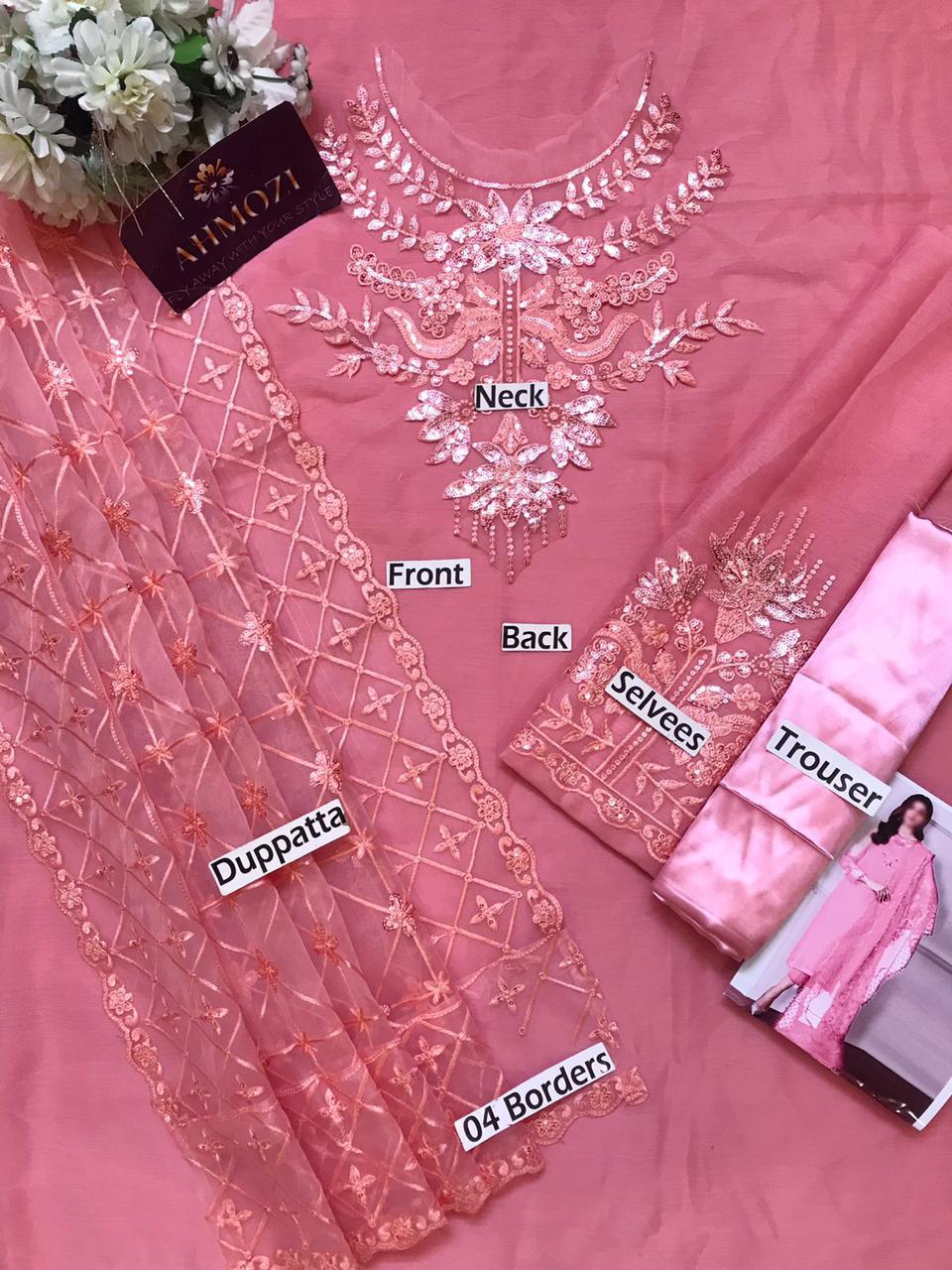 Baroque  Chiffon With Sequence Work D-1738