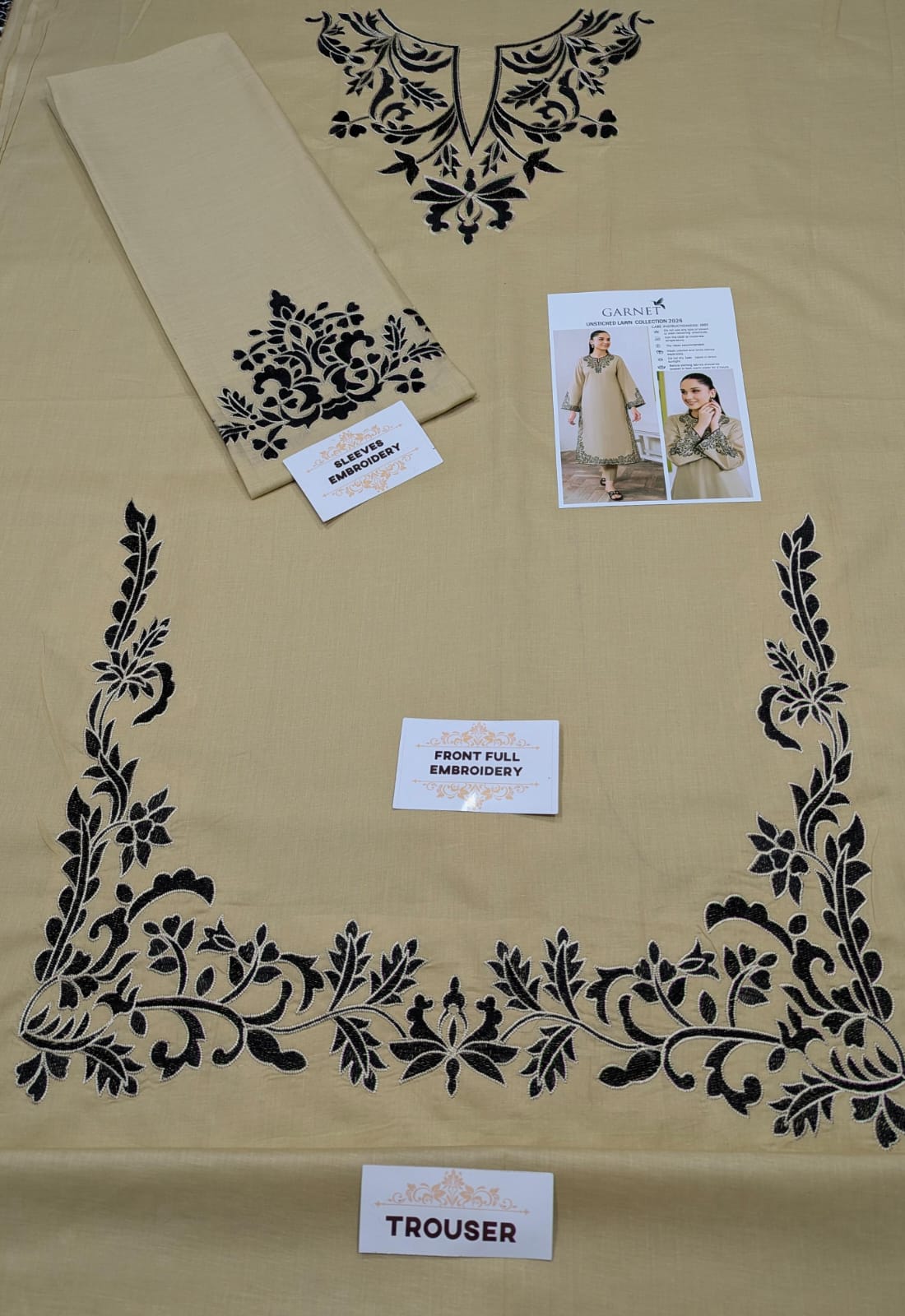 Garnet Lawn Embroidered 2pc D1659