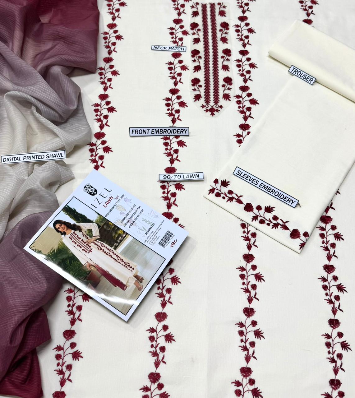 LAWN Embroidered 1398