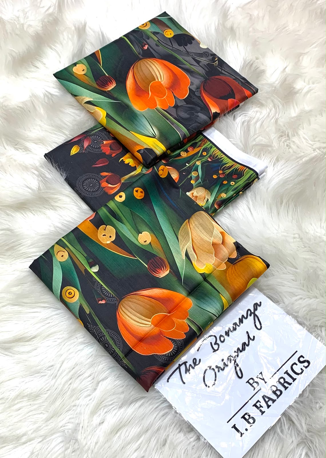 Premium print Lawn Fabric 3pc - Lawn Dupatta d- 6087