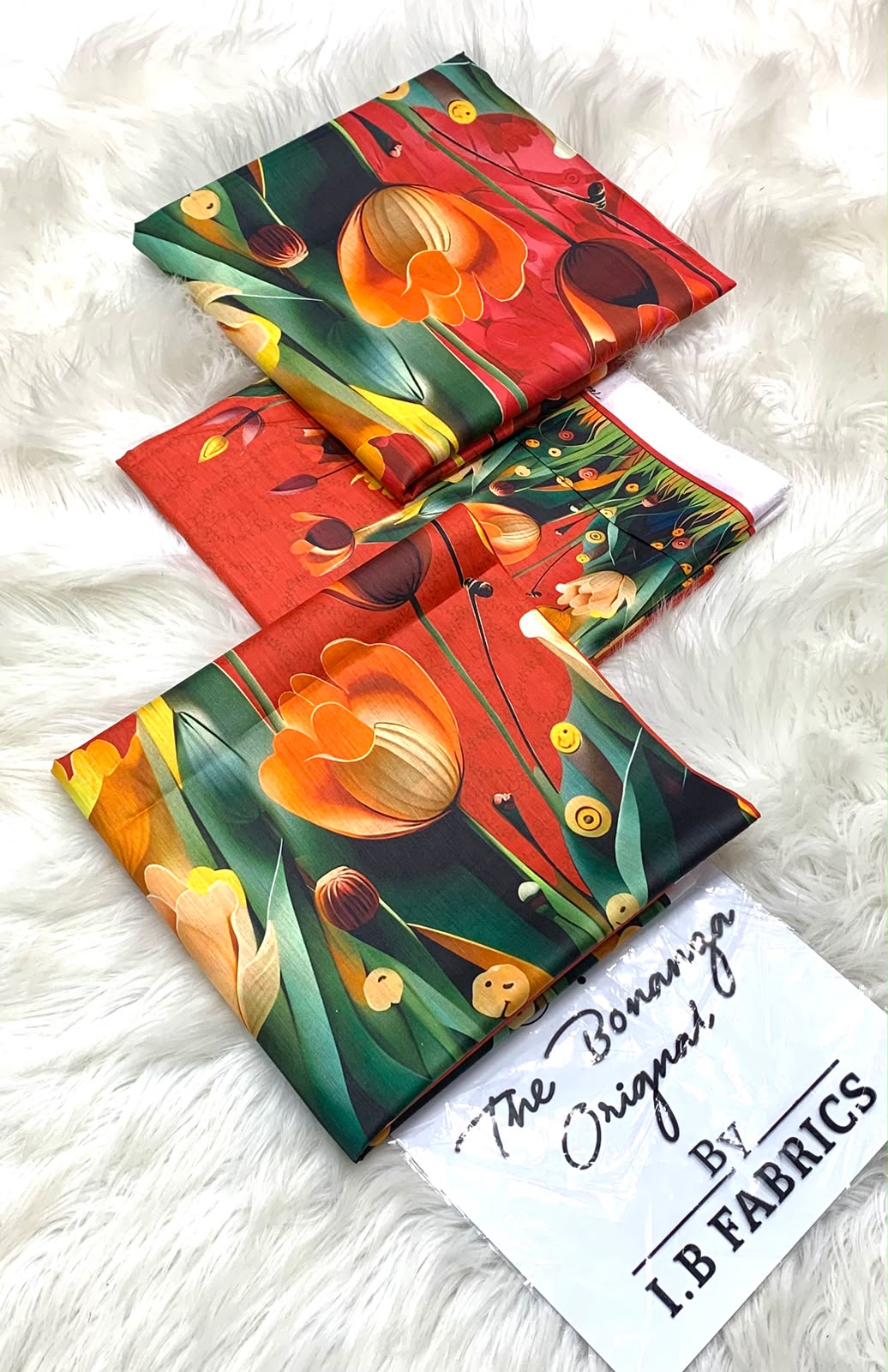Premium print Lawn Fabric 3pc - Lawn Dupatta d- 6089