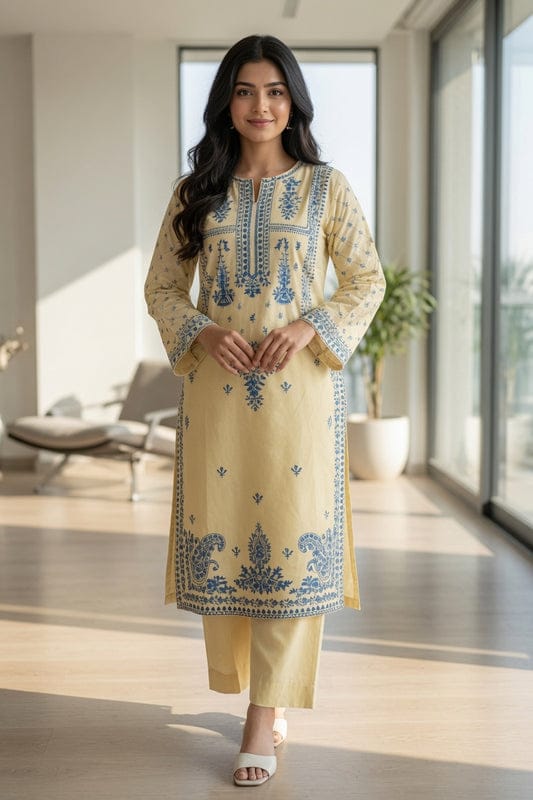 LAWN EMBROIDERED 2pc d 1562