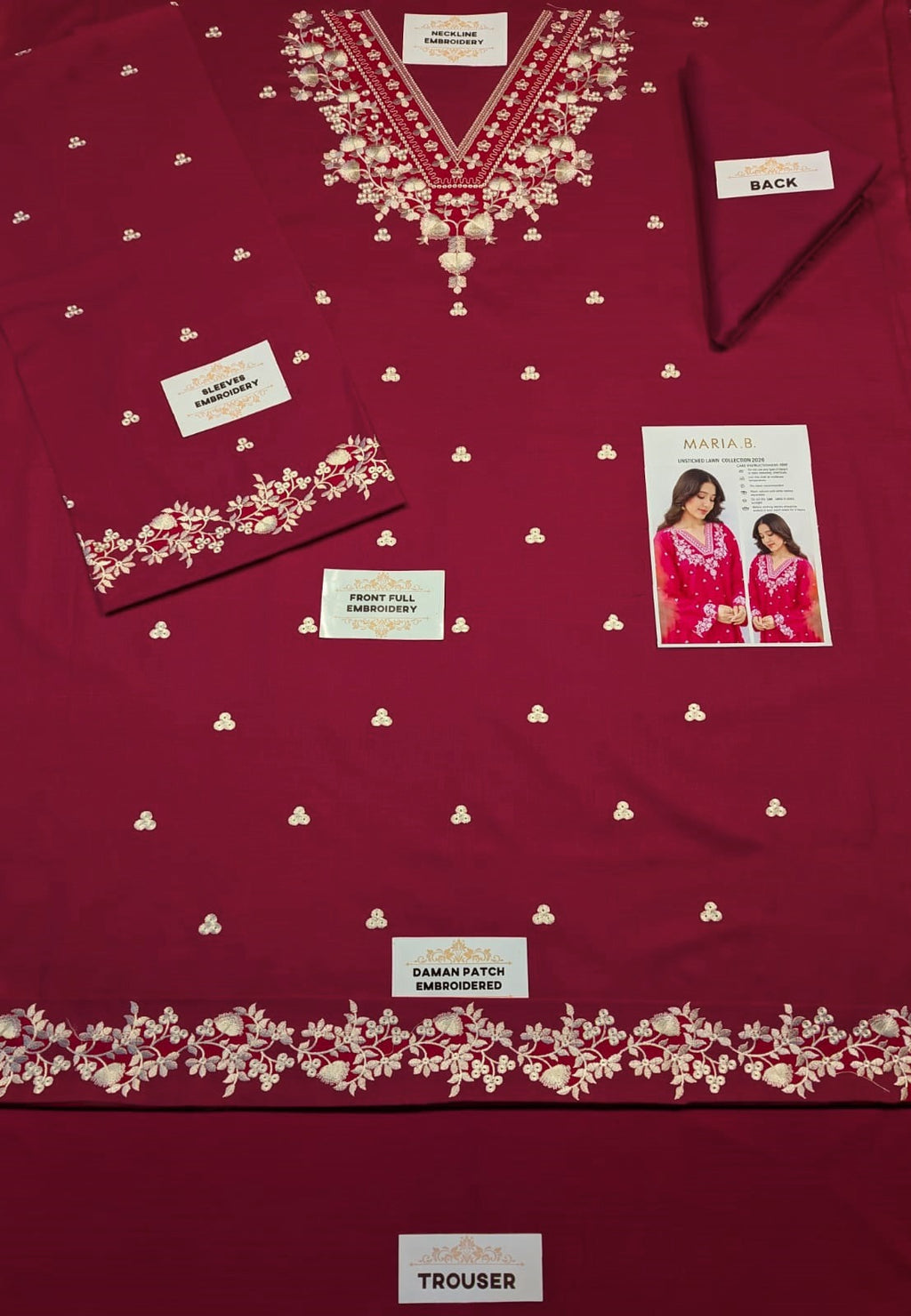 LAWN EMBROIDERED 2pc d 1610