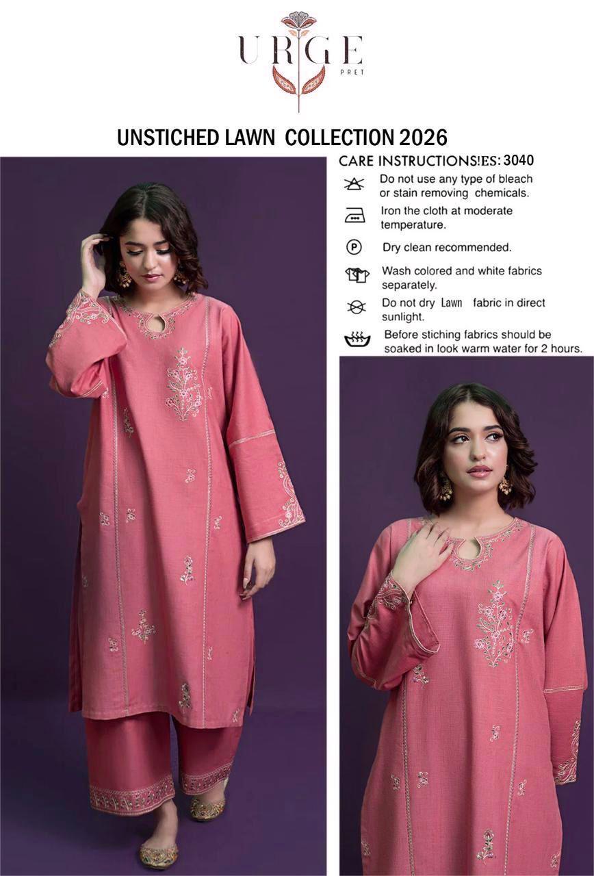 LAWN EMBROIDERED 2pc d 1576