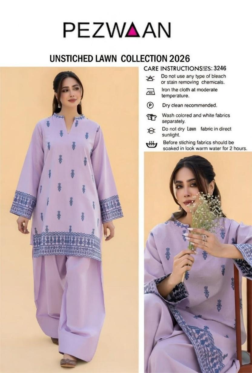 LAWN EMBROIDERED 2pc d 1623