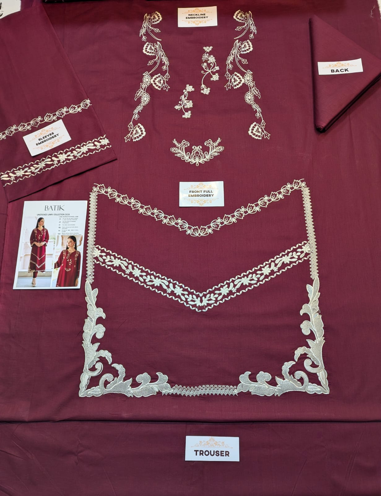 LAWN EMBROIDERED 2pc d 1581