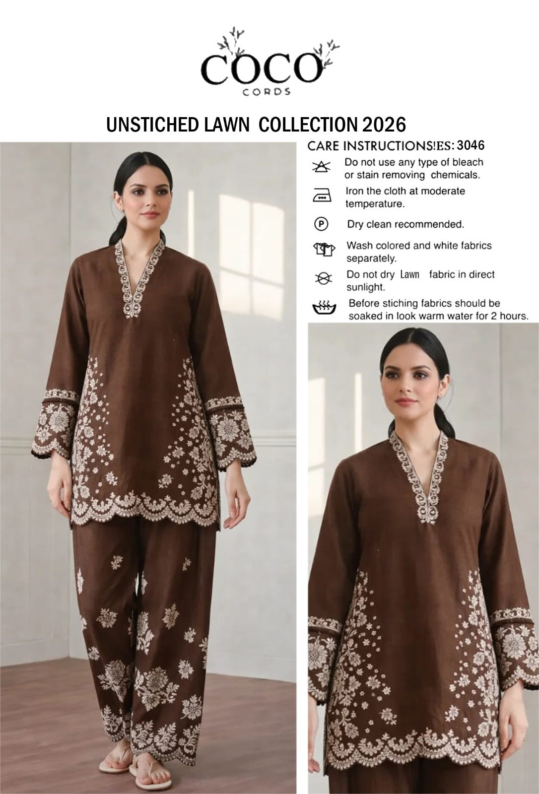 LAWN EMBROIDERED 2pc d 1590