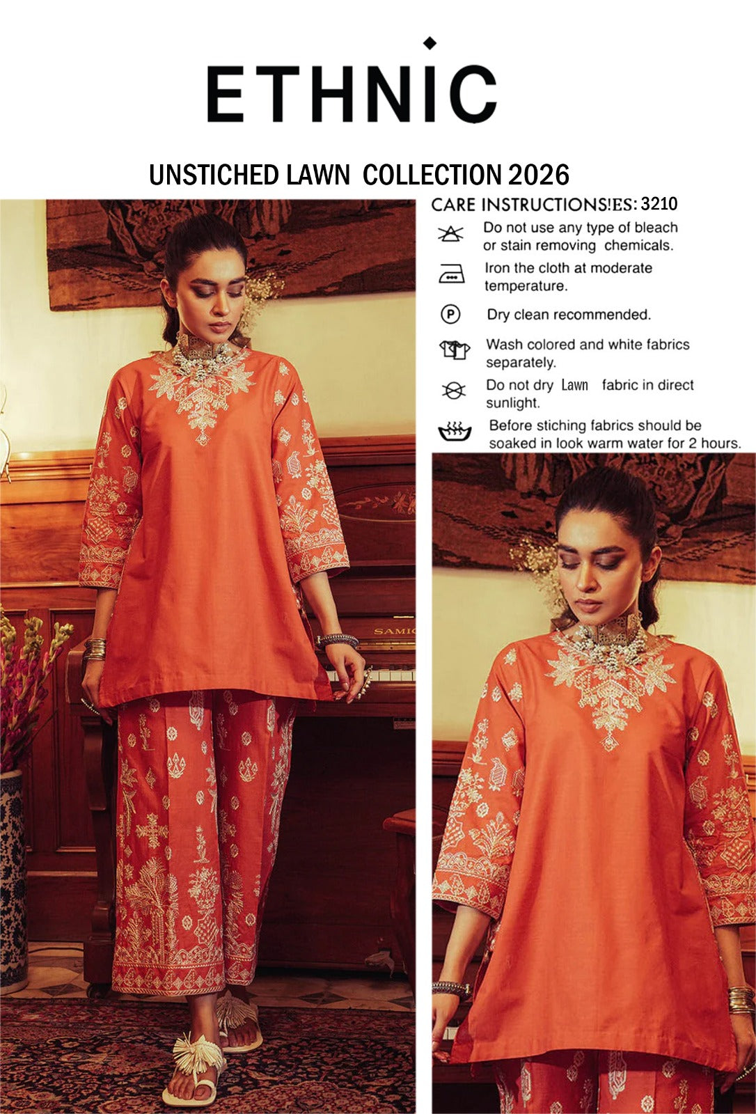LAWN EMBROIDERED 2pc d 1591