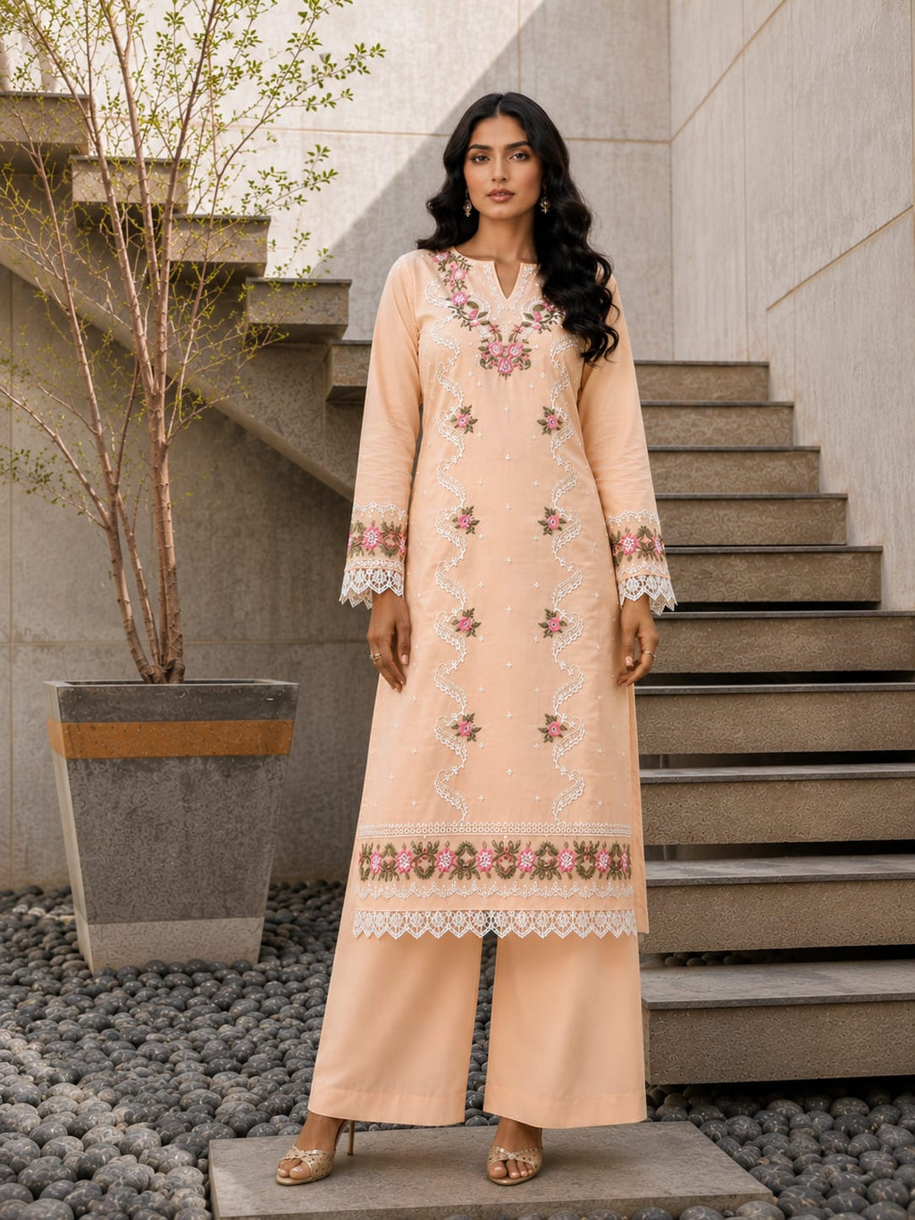 LAWN EMBROIDERED 2pc d 1607