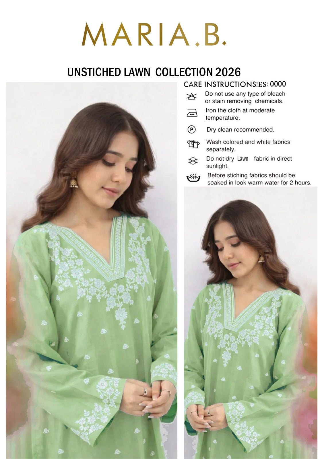 LAWN EMBROIDERED 2pc d 1608