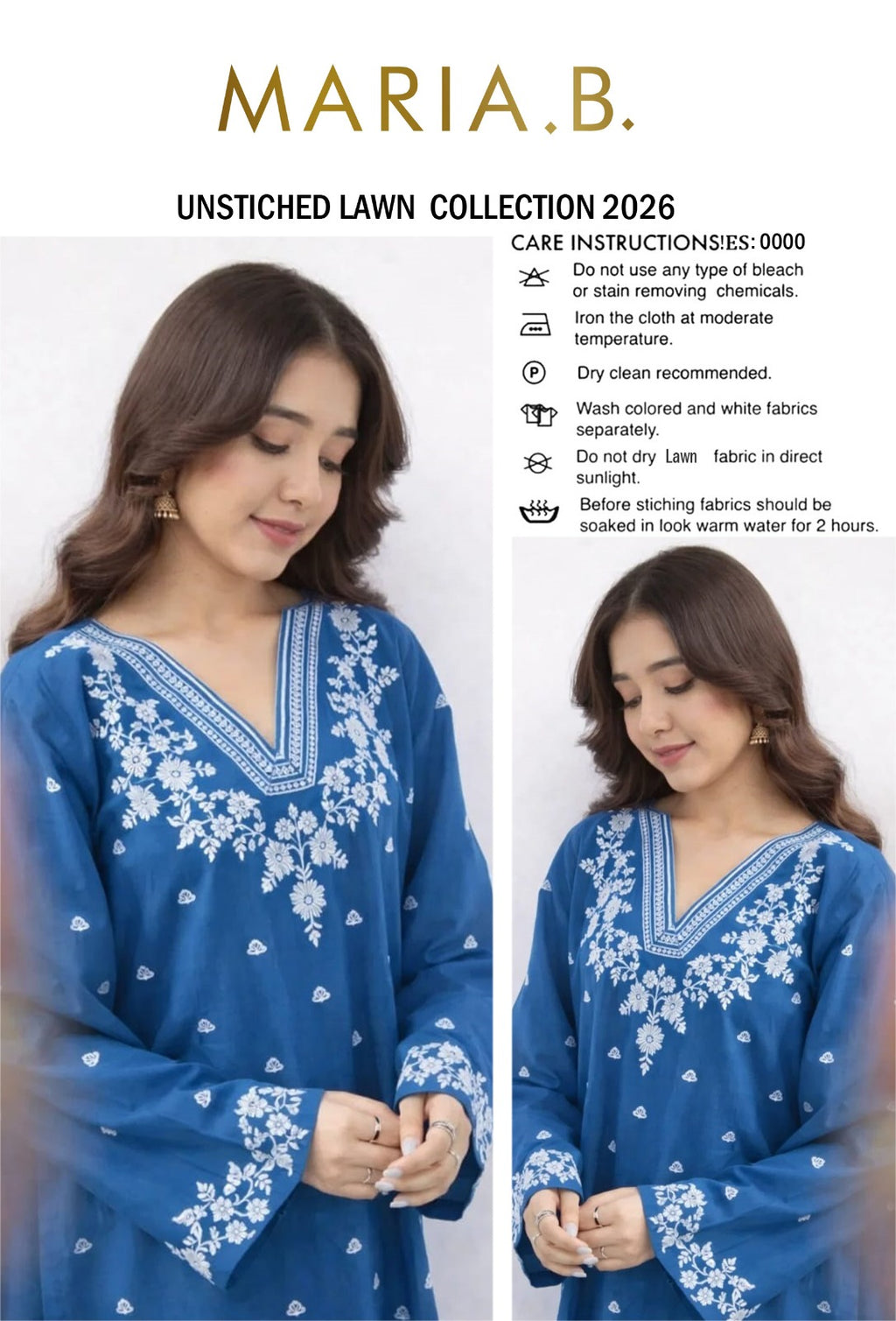 LAWN EMBROIDERED 2pc d 1566
