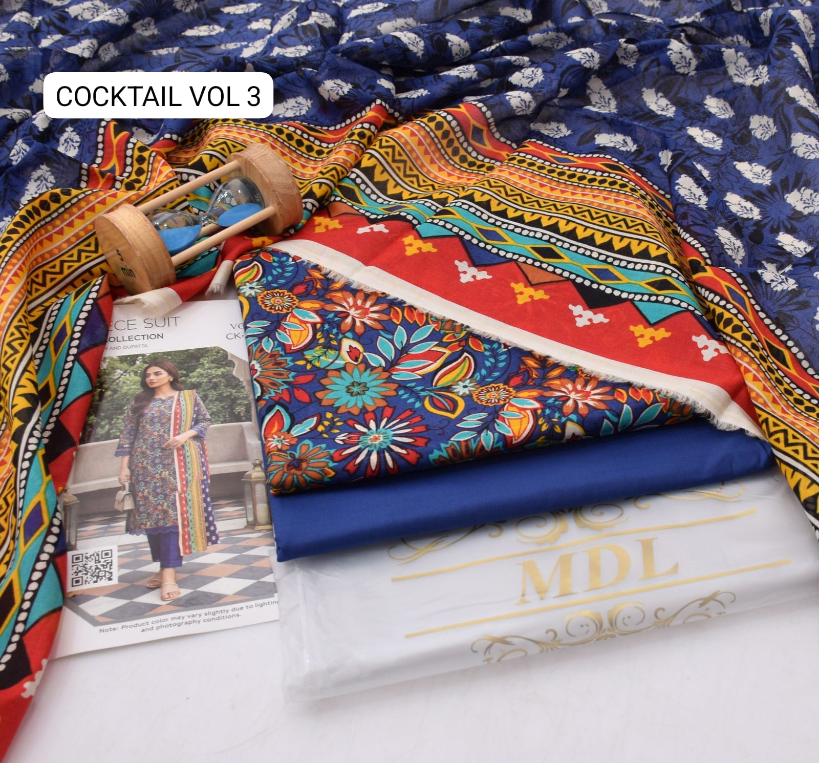 Premium print Lawn Fabric 3pc - Lawn Dupatta d- 6116