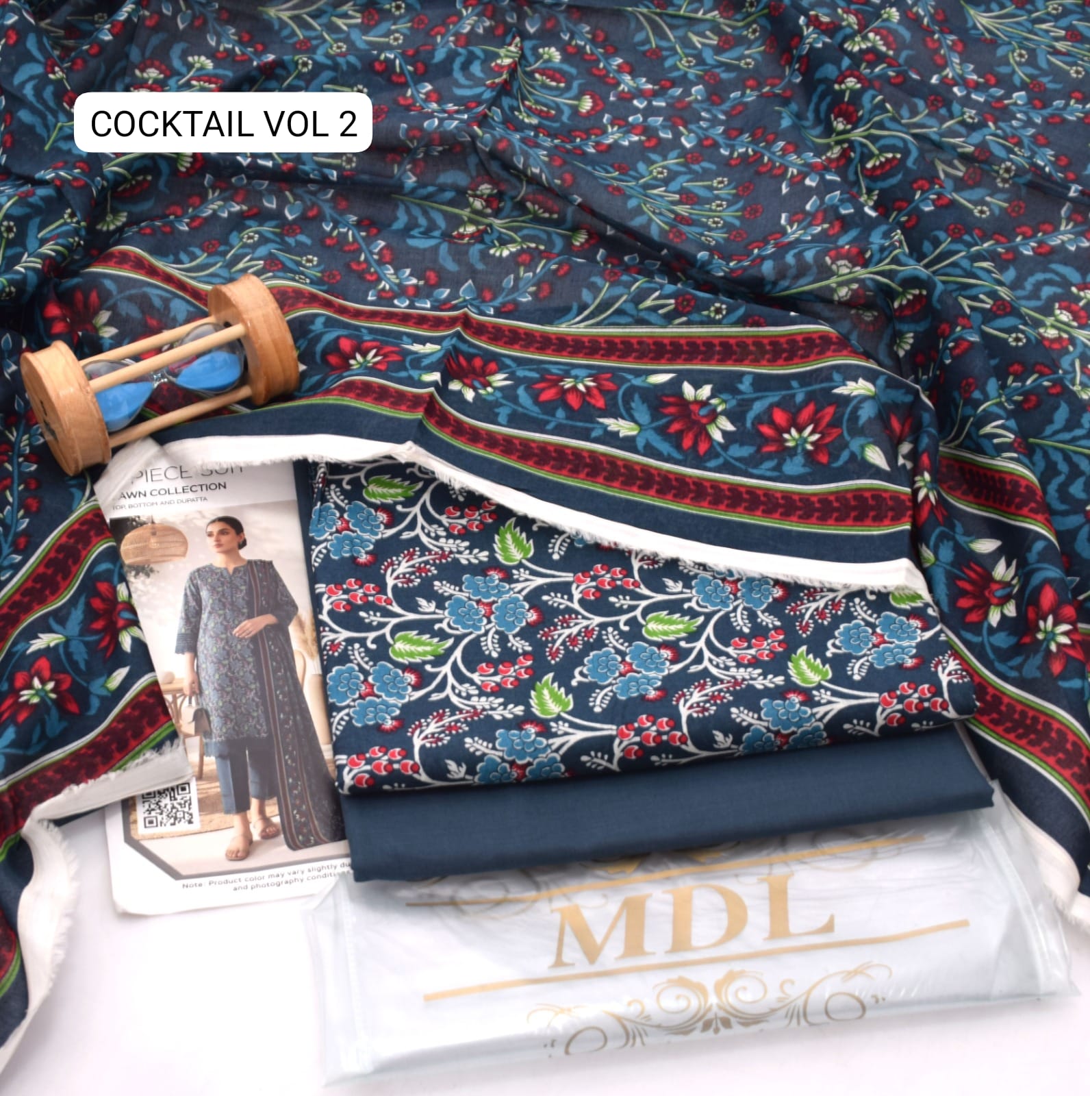 Premium print Lawn Fabric 3pc - Lawn Dupatta d- 6128