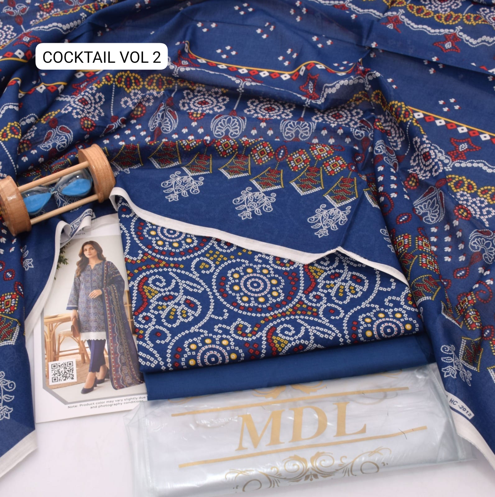 Premium print Lawn Fabric 3pc - Lawn Dupatta d- 6131