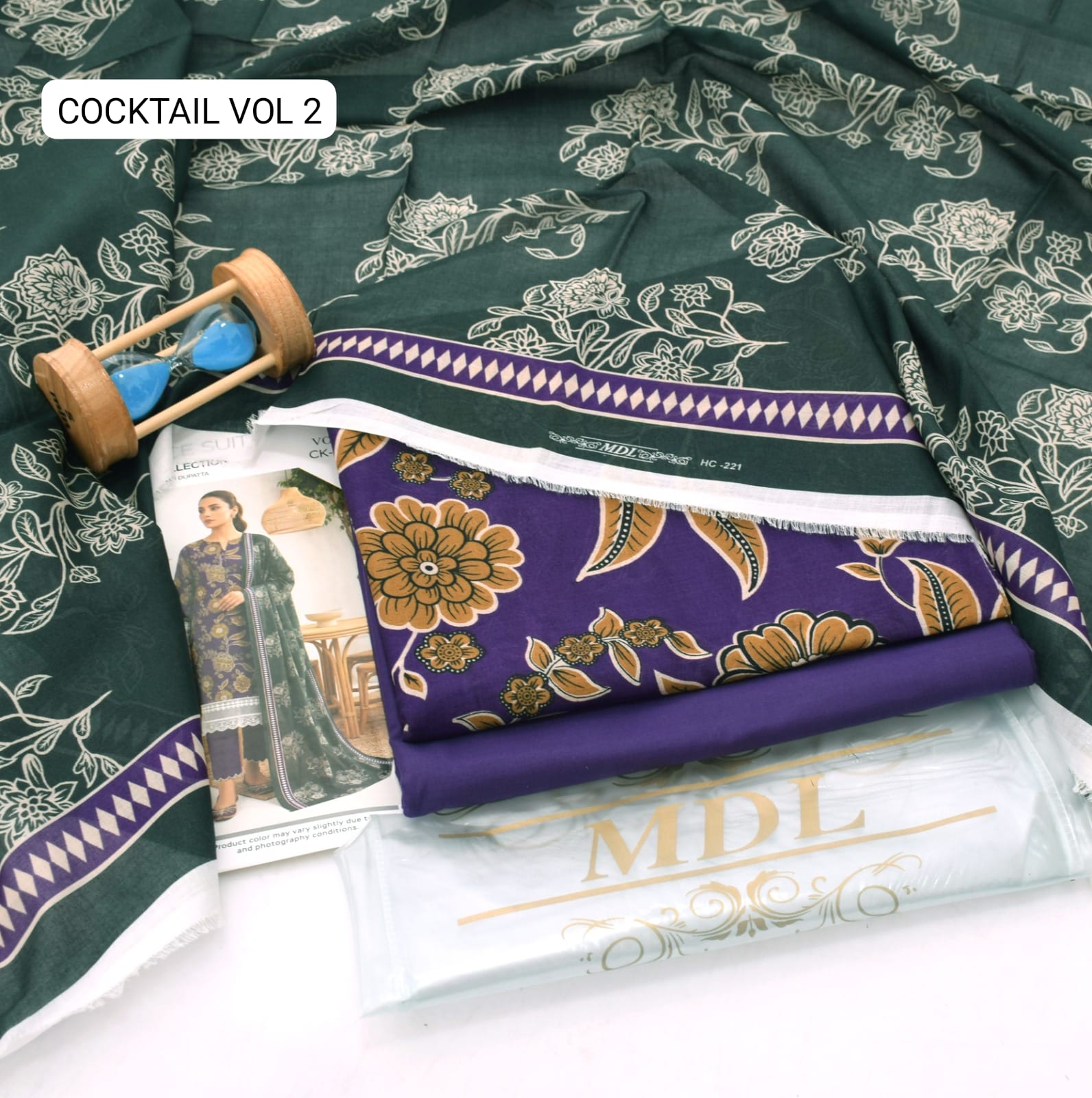 Premium print Lawn Fabric 3pc - Lawn Dupatta d- 6132