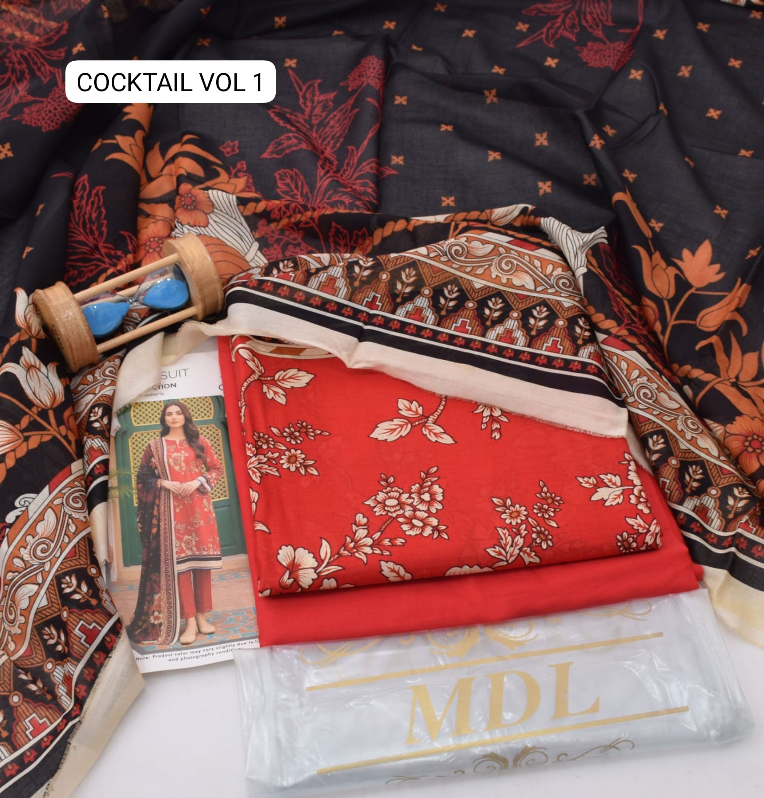 Premium print Lawn Fabric 3pc - Lawn Dupatta d- 6140