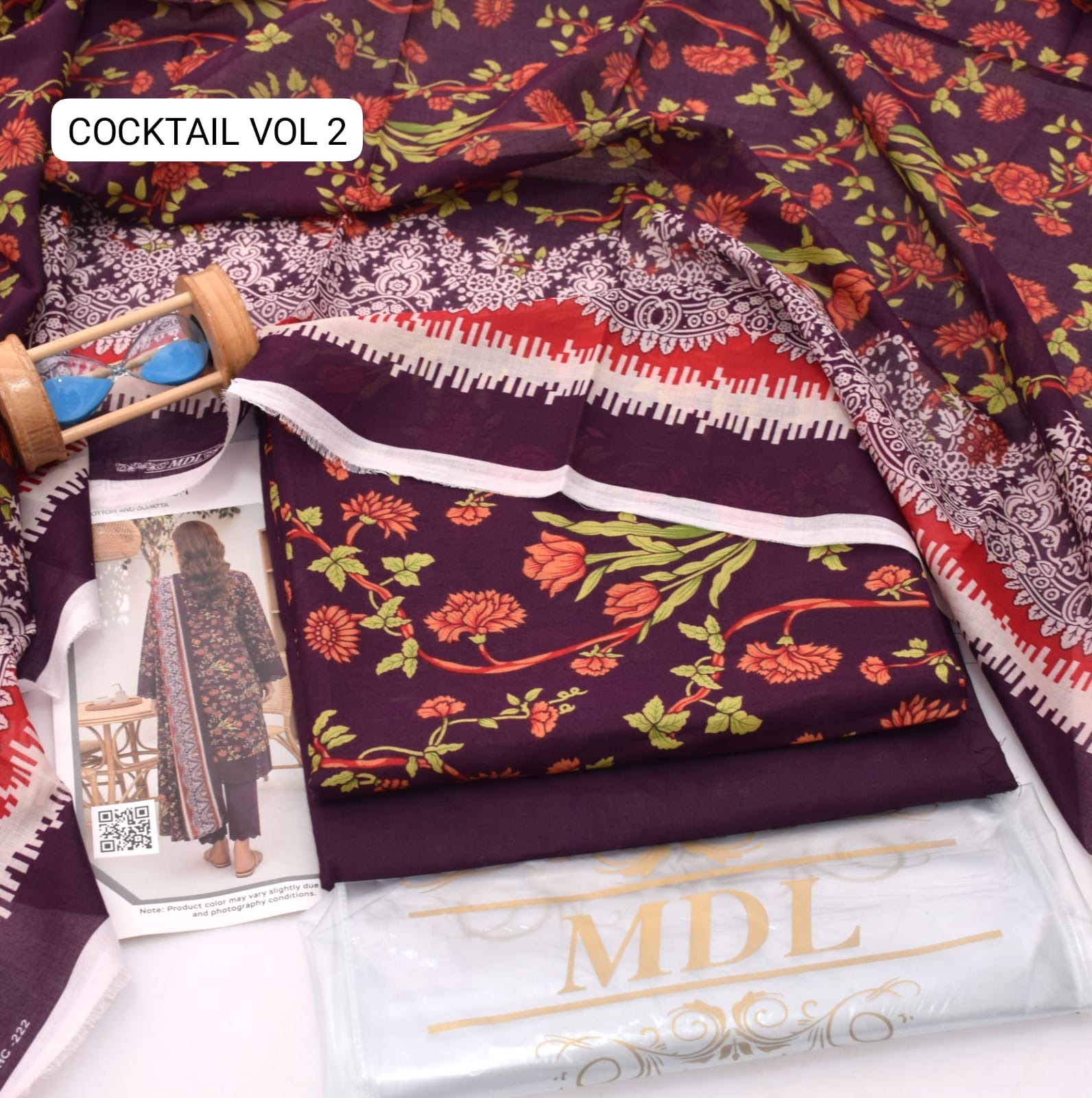 Premium print Lawn Fabric 3pc - Lawn Dupatta d- 6142